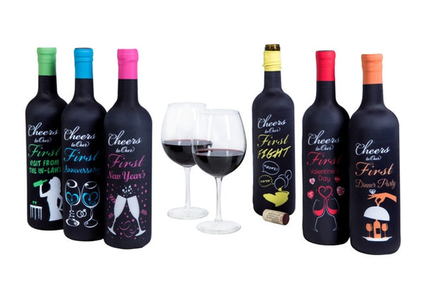Tipsy Toasts Wine Bottle Covers for the First Year of Marriage